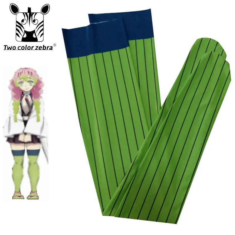 2022 Kimetsu no Yaiba Demon Slayer Kanroji Mitsuri Halloween Christmas Xmas Cosplay Costume Women Over Knee Socks Stockings