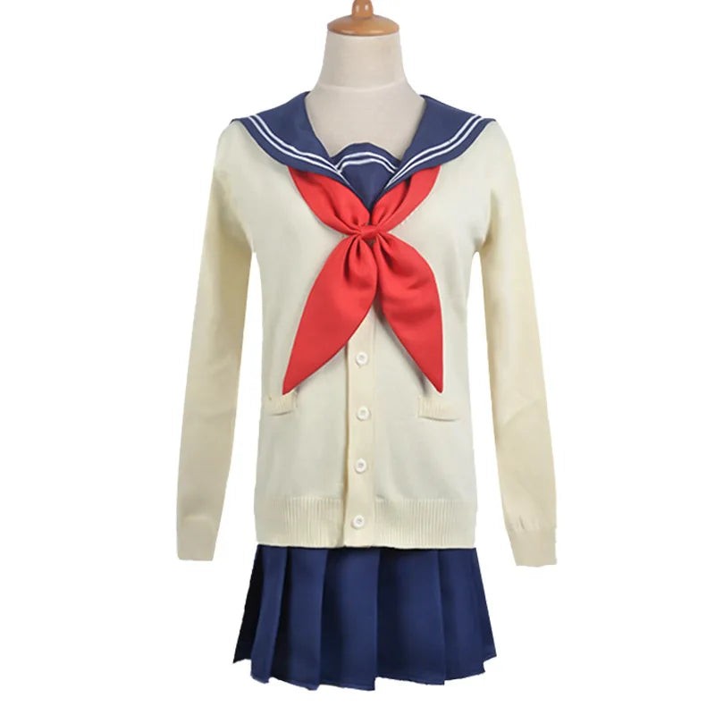 Anime My Hero Academia Himiko Toga Cosplay Costume JK Uniform Skirts Sweater Coat Wig High School Girls Costume Anime Party