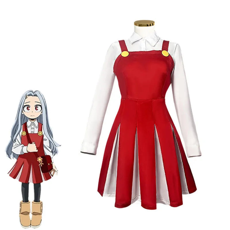 Eri Cosplay Anime My Hero Academia Season 4 Eri Cosplay Costume Dress Uniform Wig Horn socks Halloween Christmas Dress Costume