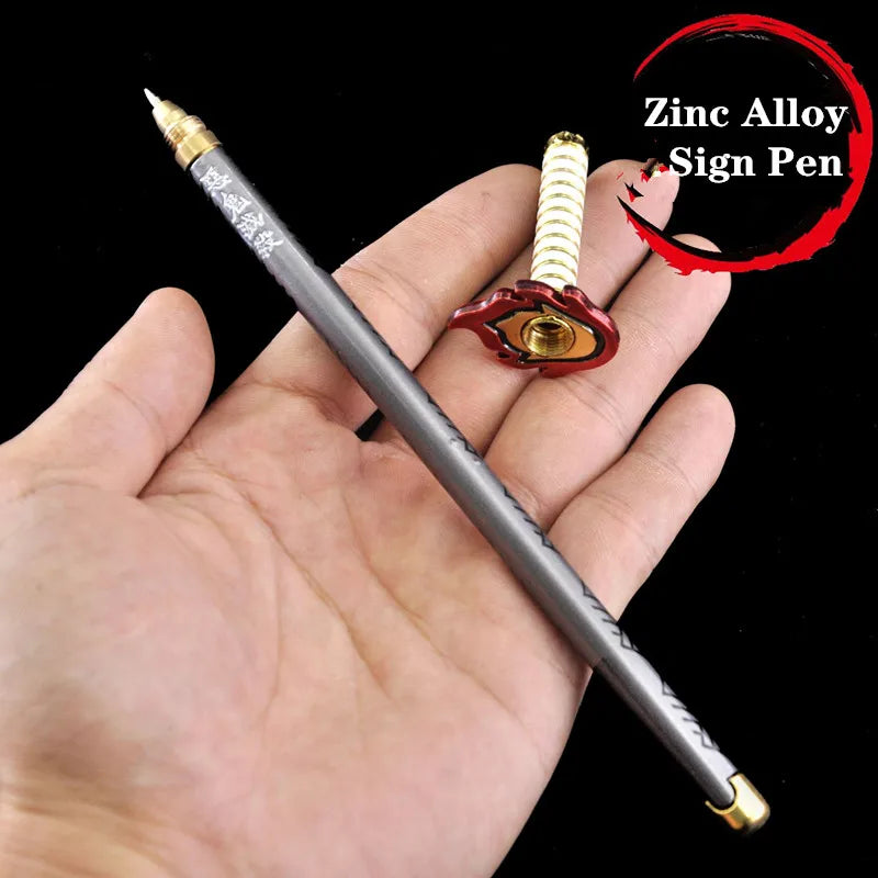 Anime Kimetsu no Yaiba Sword Model Gel Pen 0.5mm Black Refill Cosplay Prop Kid Student Writing Pens Gift