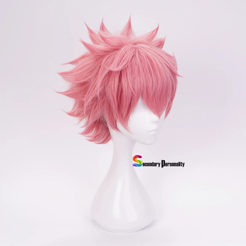 2021 My Hero Academia Mina Ashido Pink Wig With Headwear Cosplay Costume Boku no Hero Academia Heat Resistant Synthetic Hair Wig