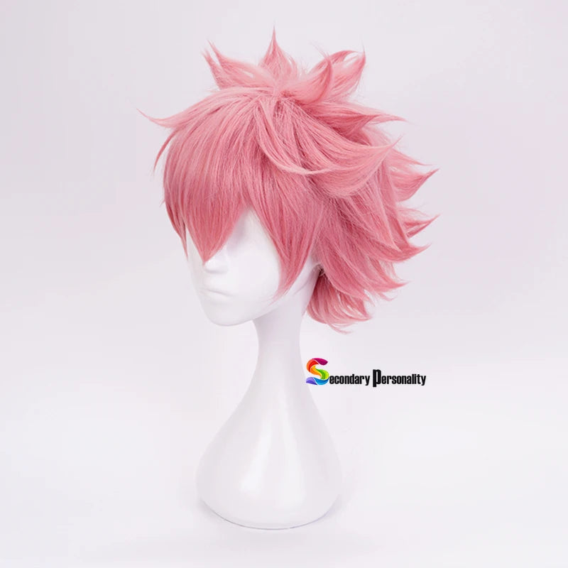 2021 My Hero Academia Mina Ashido Pink Wig With Headwear Cosplay Costume Boku no Hero Academia Heat Resistant Synthetic Hair Wig