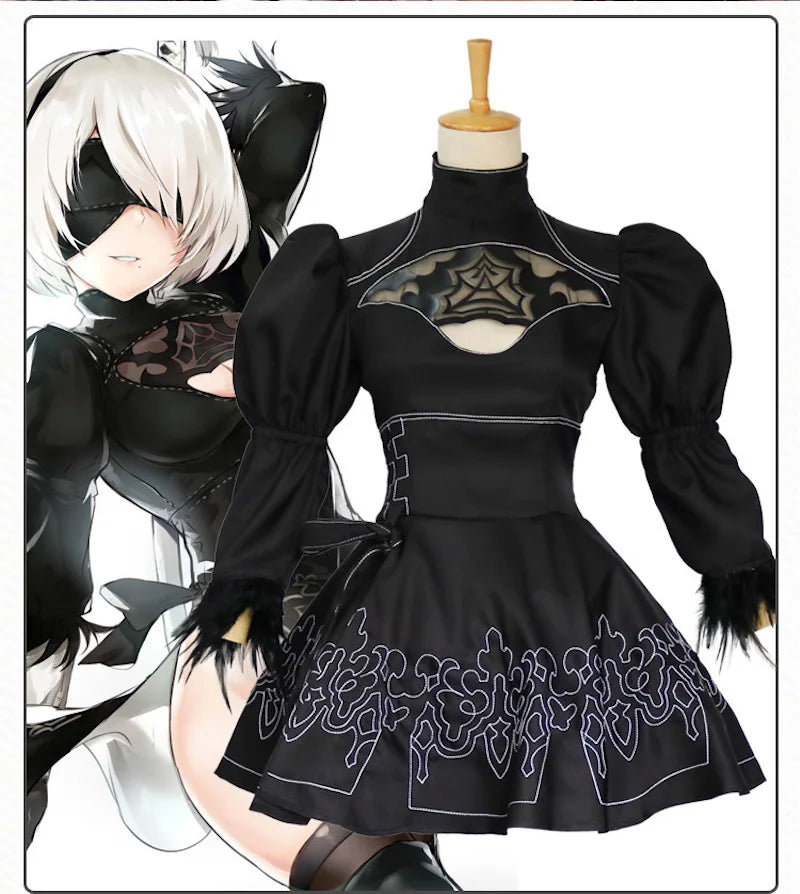 Nier Automata Cosplay Costume Yorha 2B sexy Outfit Games Suit Women Role Play Costumes Girls Halloween Party Fancy Dress