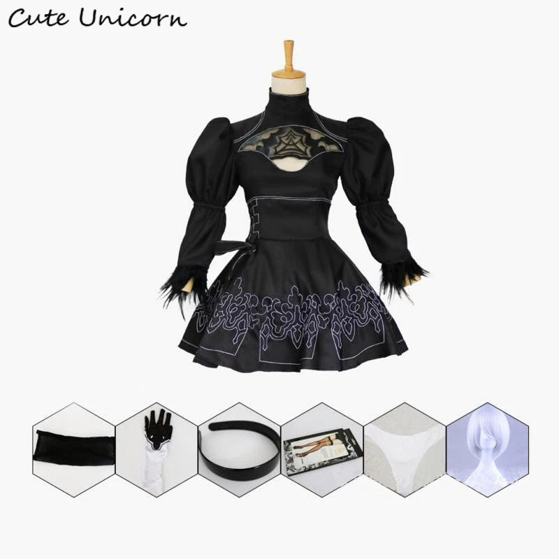 Nier Automata Cosplay Costume Yorha 2B sexy Outfit Games Suit Women Role Play Costumes Girls Halloween Party Fancy Dress | Macchar Cosplay Catalogue 