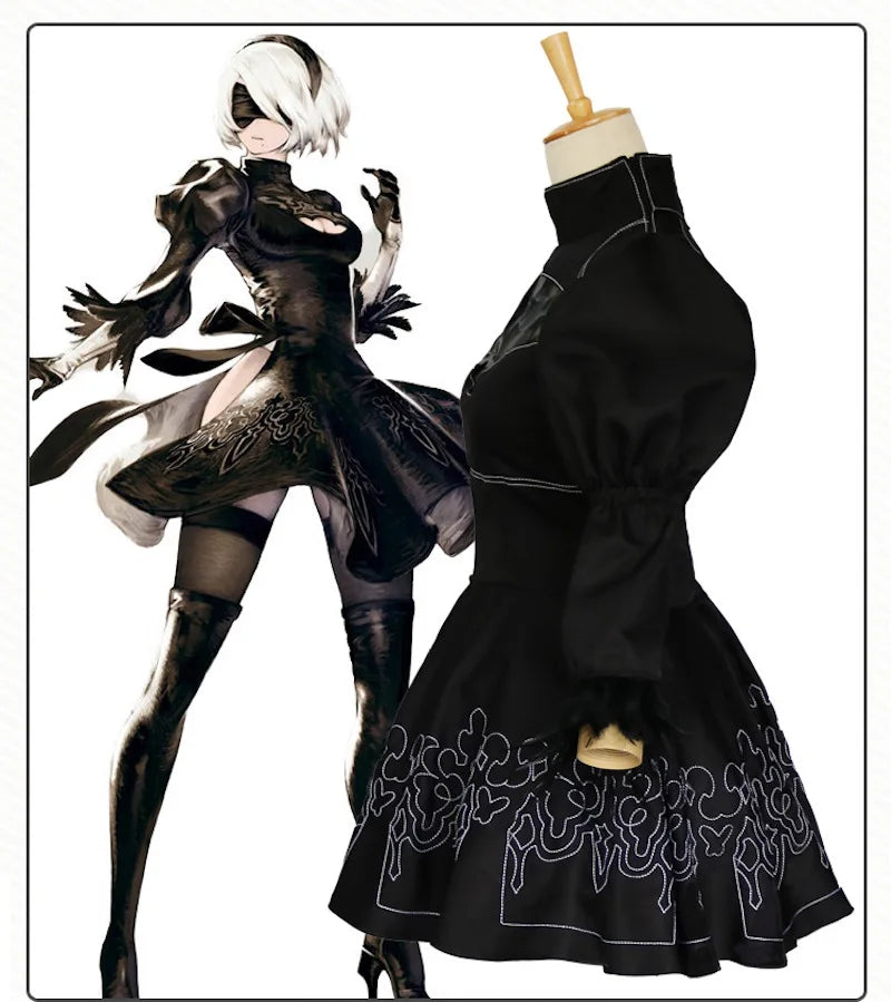 Nier Automata Cosplay Costume Yorha 2B sexy Outfit Games Suit Women Role Play Costumes Girls Halloween Party Fancy Dress