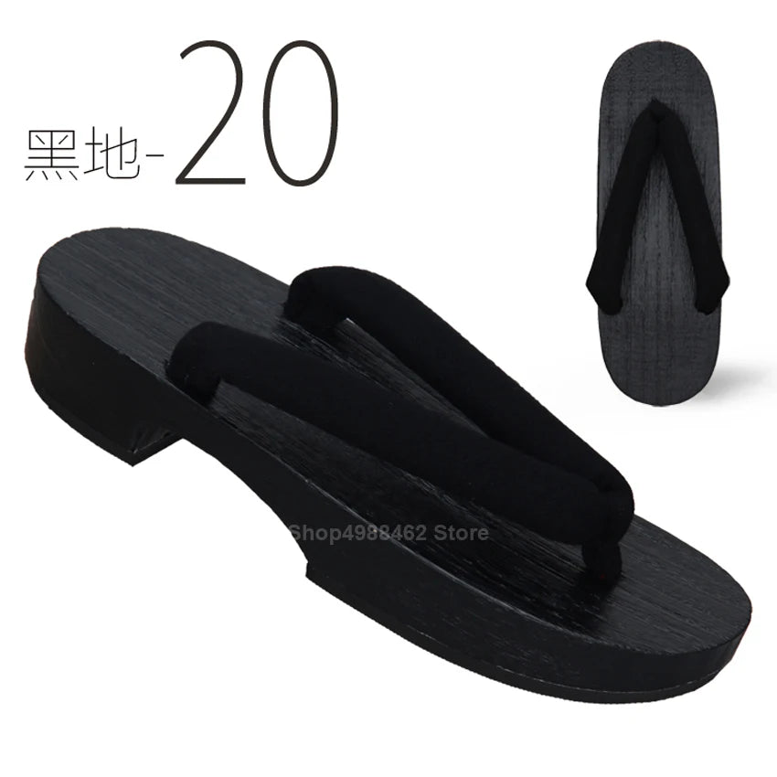 Japanese Geta Clogs Kamado Tanjirou Halloween Anime Demon Slayer:kimetsu No Yaiba Cosplay Slippers Samurai Wooden Sandals Shoes