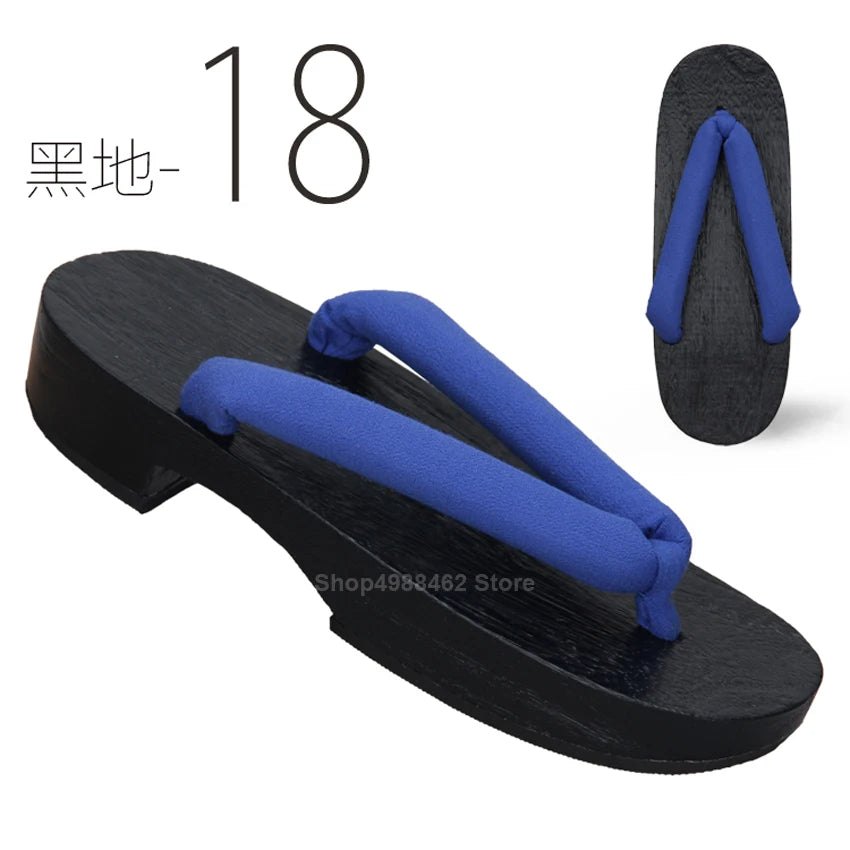 Japanese Geta Clogs Kamado Tanjirou Halloween Anime Demon Slayer:kimetsu No Yaiba Cosplay Slippers Samurai Wooden Sandals Shoes