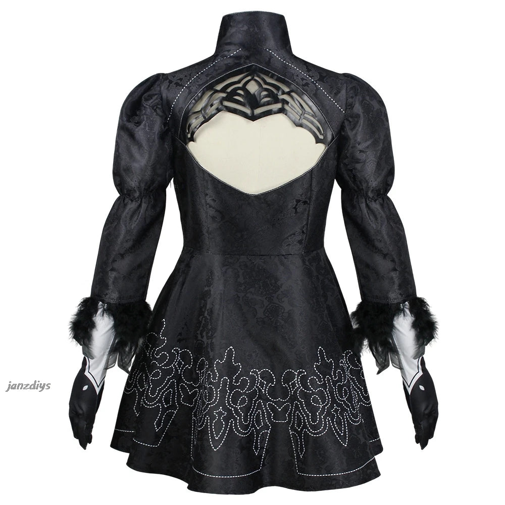 XS-3XL Nier Automata Cosplay Costume Yorha 2B sexy Outfit Games Suit Women Role Play Costumes Girls Halloween Party Fancy Dress