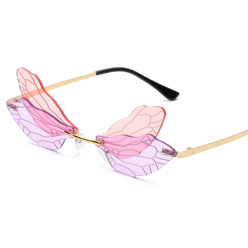 ACE Anime Demon Slayer Sunglasses Kochou Shinobu Cosplay Butterfly Fashion Gothic Punk Glasses Unisex Eyewear Props Accessories