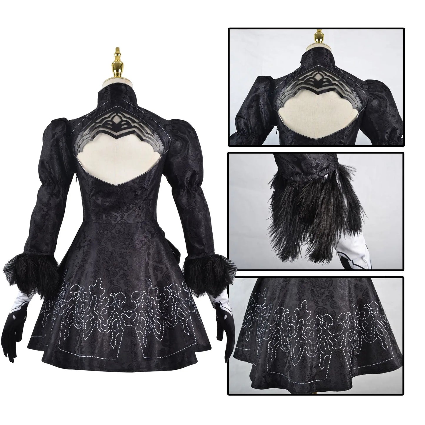 Nier 2b Cosplay Game Nier Automata Cosplay Costume 2B Sexy Cosplay Clothing Women Anime Outfit Set  Halloween Girls Party Dress