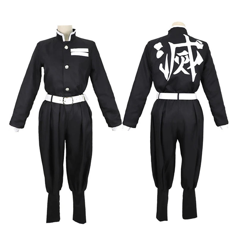 Anime Demon Slayers Kimetsu No Yaiba Tomioka Giyuu Cosplay Costume Men Kimono Uniform Halloween Christmas Party Clothes