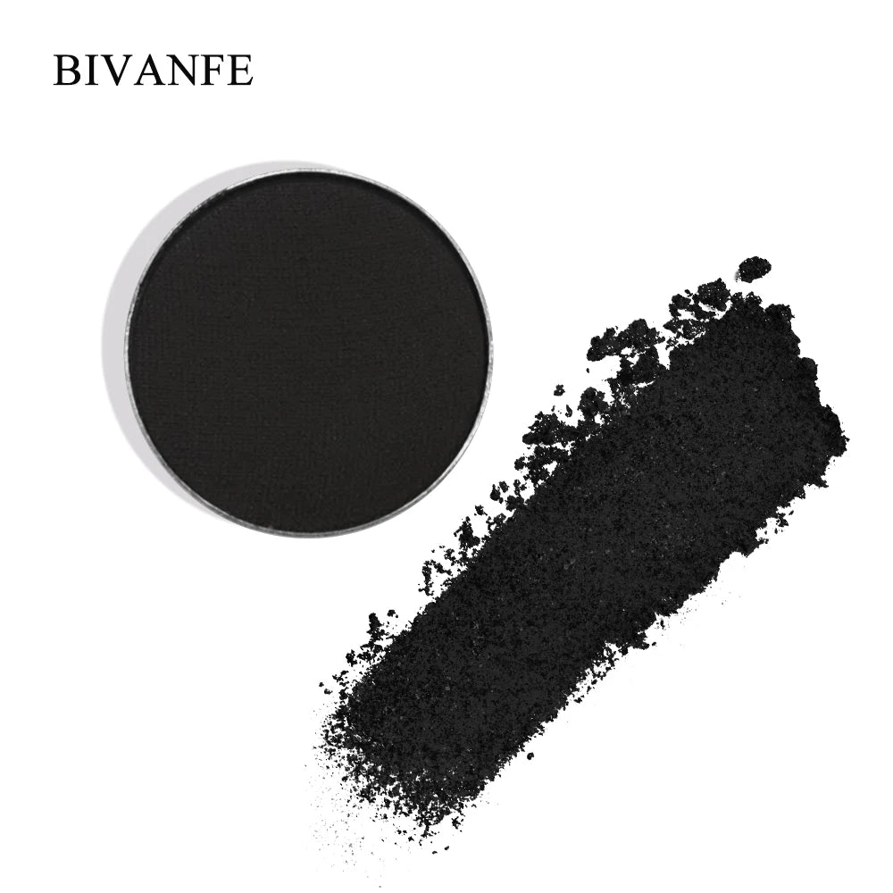 Bivanfe Eye Shadw Cosmetics Makeup Single Black Waterproof Matte Eyeshadow