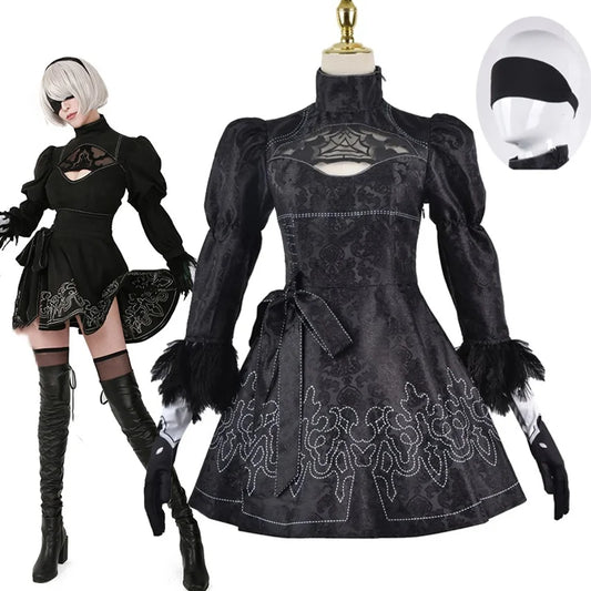 Nier Automata Cosplay Costume Yorha 2B sexy Outfit Games Suit Women Role Play Costumes Girls Halloween Party Fancy Dress | Macchar Cosplay Catalogue 