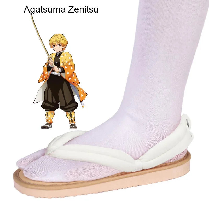 Anime Cosplay Tanjirou Kamado Nezuko Geta Clogs Demon Slayer:Kimetsu No Yaiba Sandals Shoes Agatsuma Zenitsu Flip Flop Kid Child