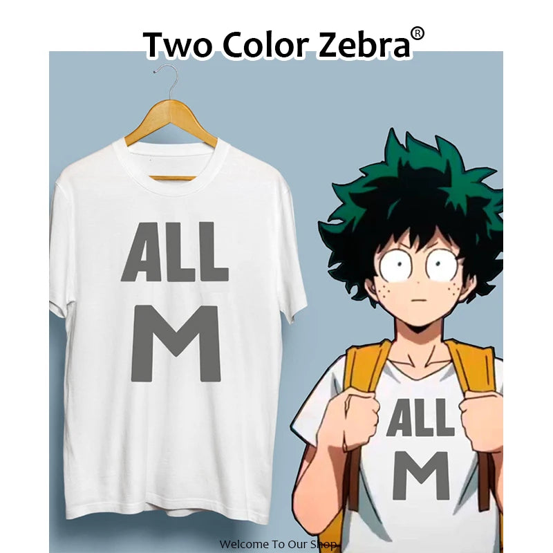 Anime My Hero Academia Midoriya Izuku Deku T-Shirt Cosplay Boku No Hero Academia Cartoon Casual  Tee Shirt Tops Women Men