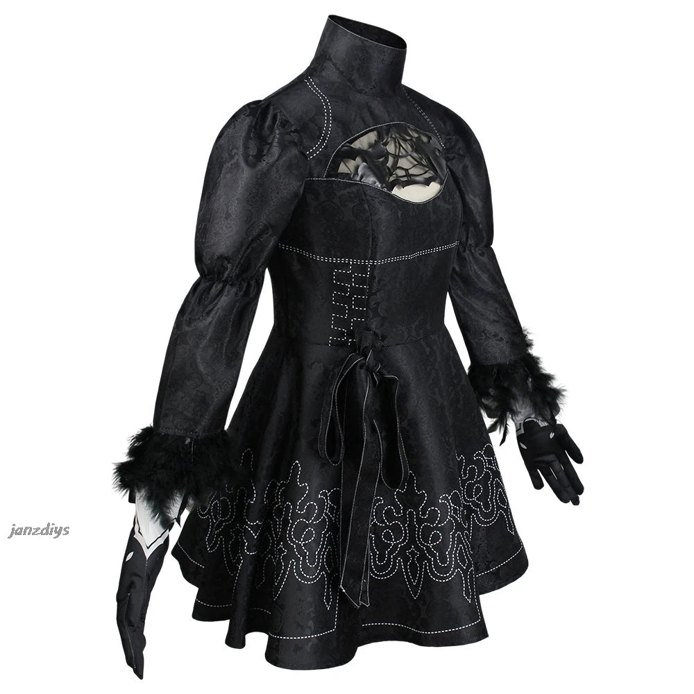 XS-3XL Nier Automata Cosplay Costume Yorha 2B sexy Outfit Games Suit Women Role Play Costumes Girls Halloween Party Fancy Dress