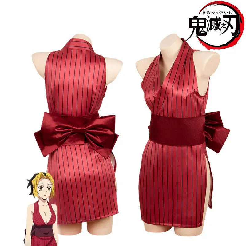 Anime  Season 2 Suma Hinatsuru Makio Cosplay Costume Uzui Tengen Wives Uniform Sexy Dress Entertainment District Arc