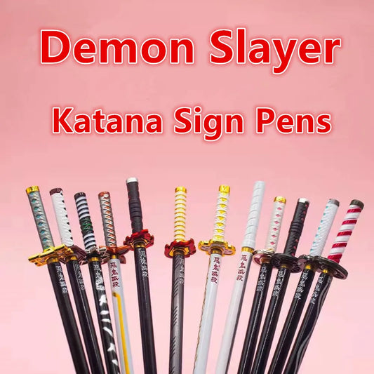 Anime Demon Pens  Cosplay Weapon Props Katana Roller Pen Originality Gift