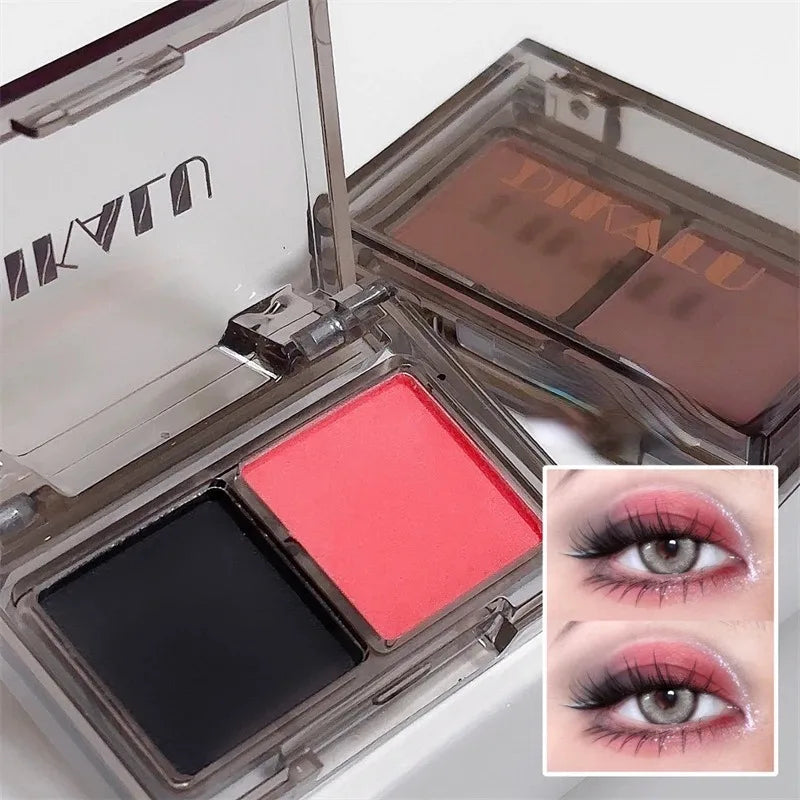 Waterproof Red Black Eyeshadow Palette Makeup Lasting Easy To Color Matte Eye Shadow Pressed Glitter Eyeshadow Korean Cosmetics