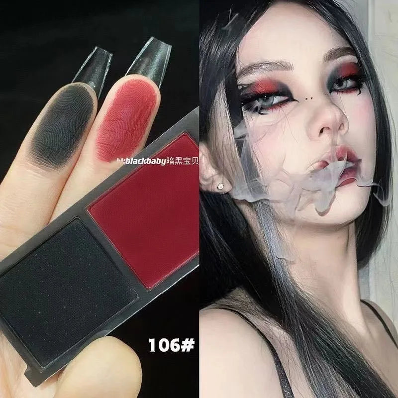 Biya 2 Color Eyeshadow Red Black Palate Matte Eye Shadow Dark Smoky Cosmetics Makeup Party Halloween Diy  Makeup | Macchar Cosplay Catalogue 