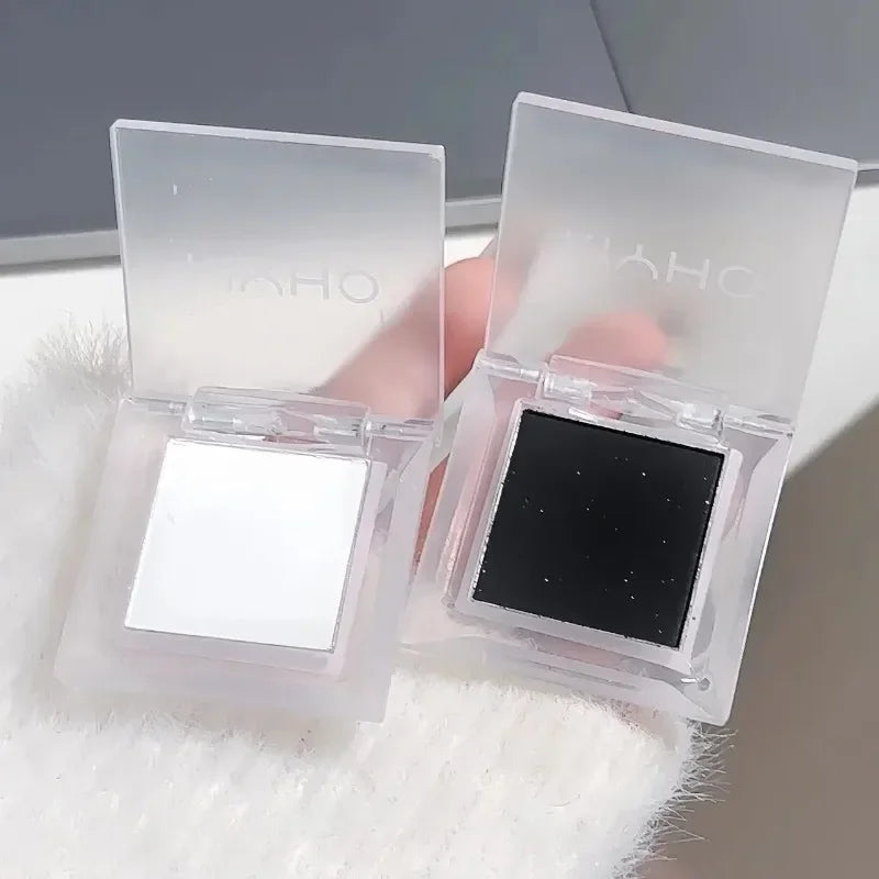 Matte White Face Highlighter Palette Pearly Jade Smokey Eyeshadow Palette Multifunctional Brighten Face Eye Makeup Cosmetics