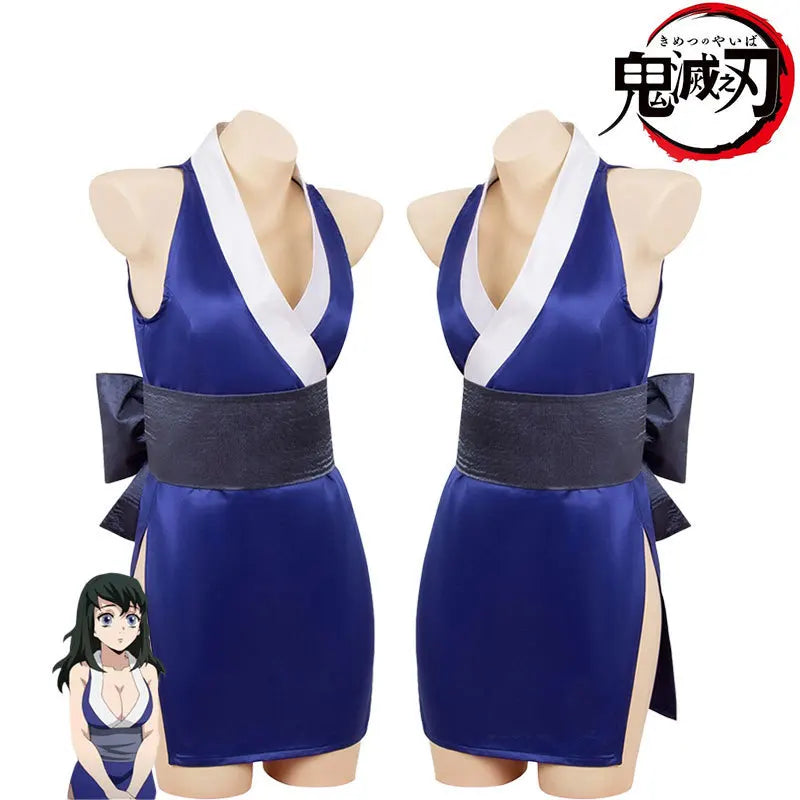 Anime  Season 2 Suma Hinatsuru Makio Cosplay Costume Uzui Tengen Wives Uniform Sexy Dress Entertainment District Arc