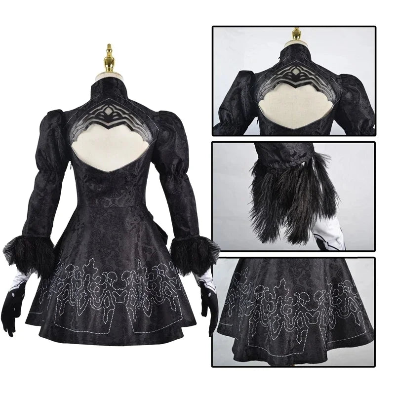 Nier Automata Cosplay Costume Yorha 2B Sexy Outfit Games Suit Women Role Play Costumes Girls Halloween Party Fancy Dress