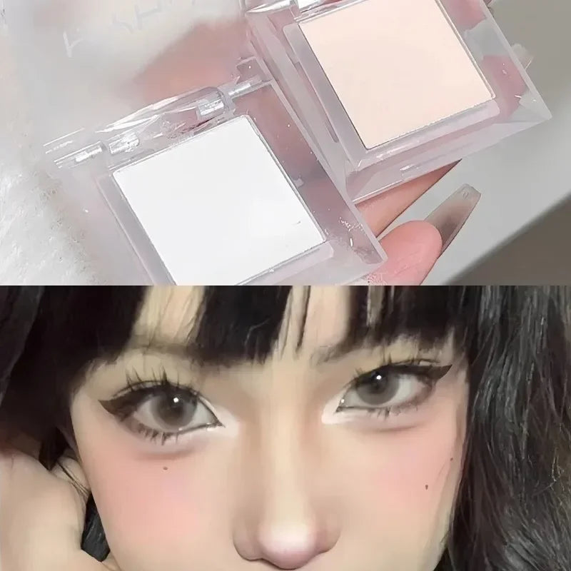 Matte White Face Highlighter Palette Pearly Jade Smokey Eyeshadow Palette Multifunctional Brighten Face Eye Makeup Cosmetics | Macchar Cosplay Catalogue 